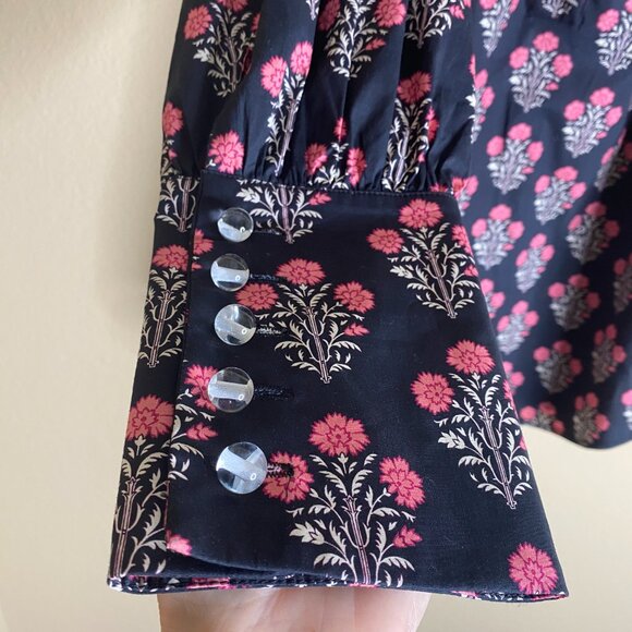 NEW tuckernuck floral print long sleeve blouse - Picture 3 of 4